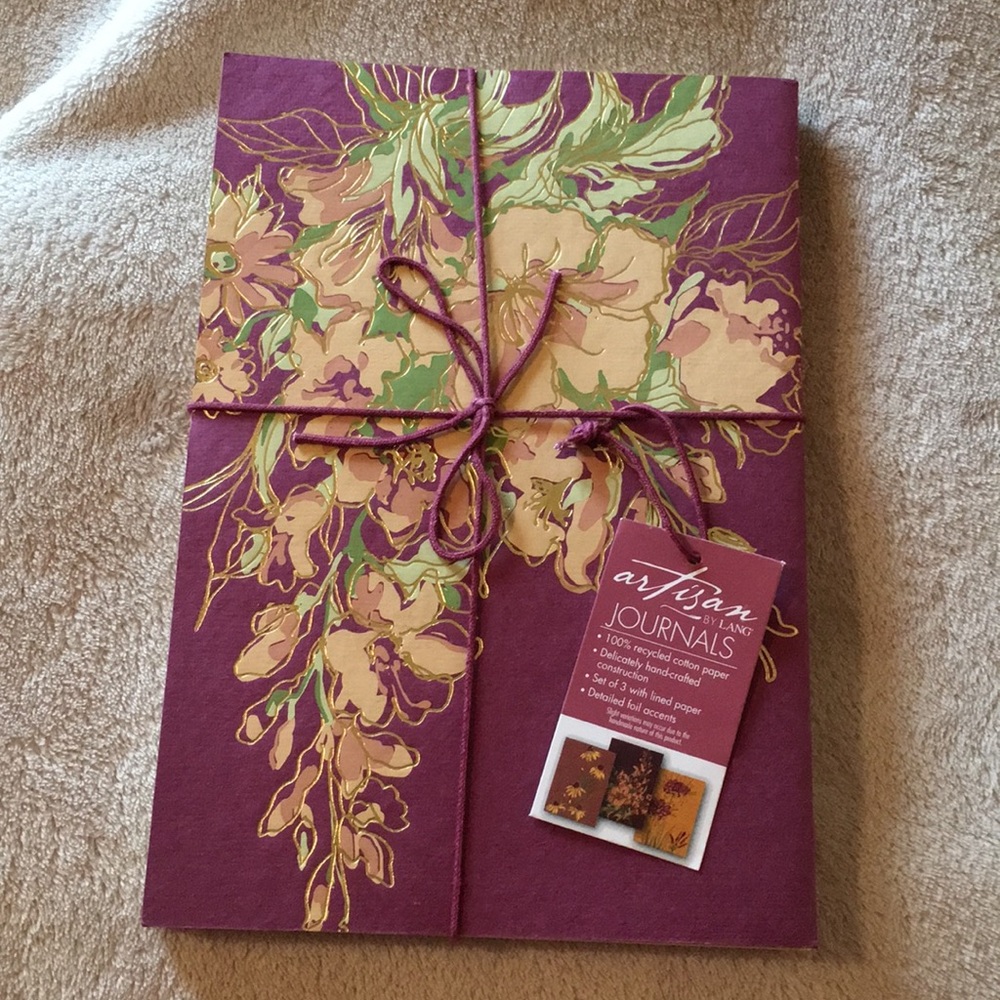Floral Journal Set of 3 by Lang NWTrecycledcotton